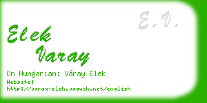 elek varay business card